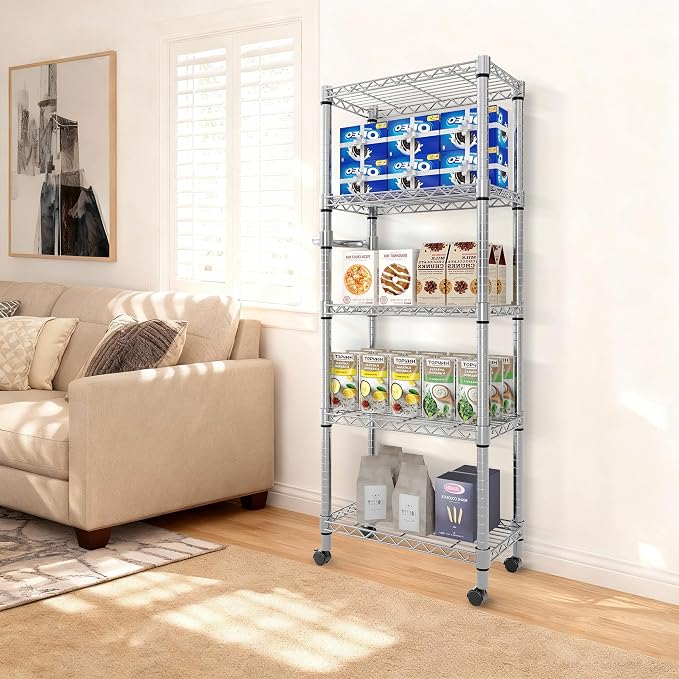 5-Tier Metal Storage Shelving Unit - Image 8