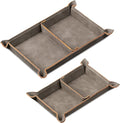 Navaris Faux Leather Tray Set by Navaris