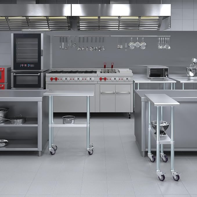 AmGood 30" x 12" Stainless Steel Work Table - Image 5