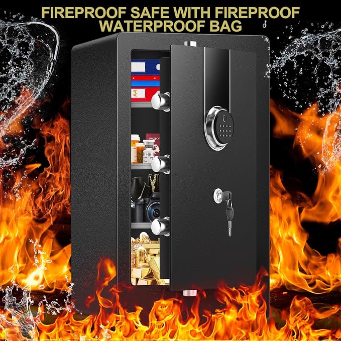 23.62" Tall Biometric Safe Box - Image 2