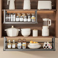 Hanging Under Shelf Storage Basket, Adjustable Width Under Cabinet Add-on by ZHOHO+TANT
