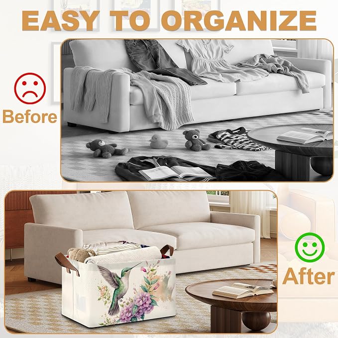 32L Large Storage Bins with Handles, Basket Organizer - Image 4