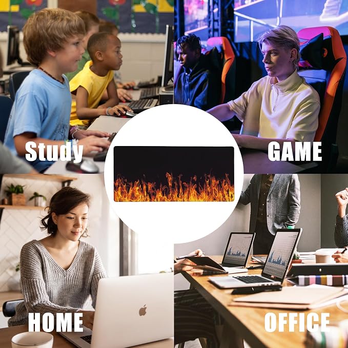 Fire Flames Large Gaming Mouse Pad, Waterproof Desk Mat - Image 7