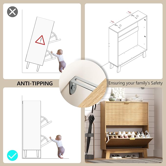 Shoe Cabinet Storage for Entryway - Image 6