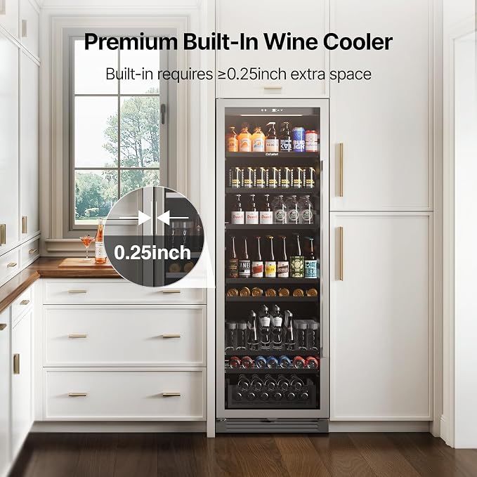 Ca'Lefort Beverage-Refrigerator 24 Inch, Tall Beverage Fridge Cellars Large Bar - Image 6