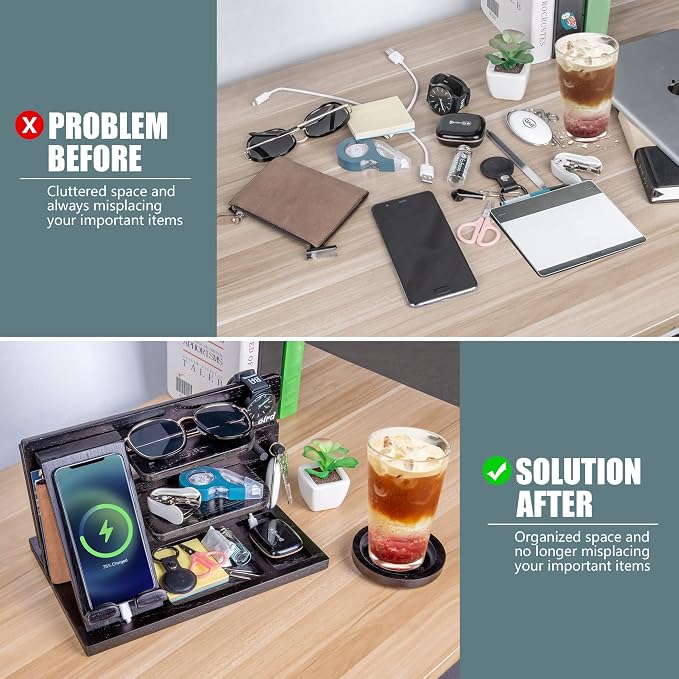 Black Wood Phone Docking Station - Image 2