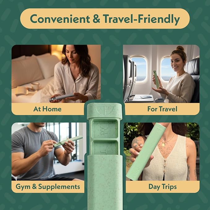 Pillar - 7-Day Pill Organizer | Weekly Medicine Pill Container Travel Box - - Image 4