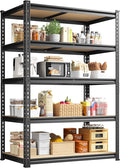 5-Tier Storage Shelves, 1980LBS Adjustable Pantry Shelves, Metal Shelving Unit by Durayloly