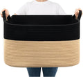 Goodpick Large Woven Storage Basket, 21.6" x 14.9" x 11.8" Rectangle Cotton by Goodpick