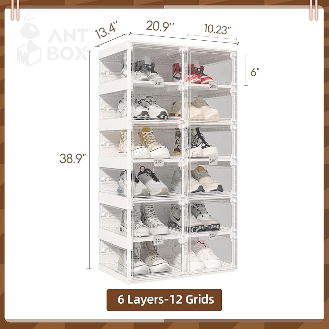 ANTBOX Foldable Shoe Rack, Shoe Organizers - Image 3