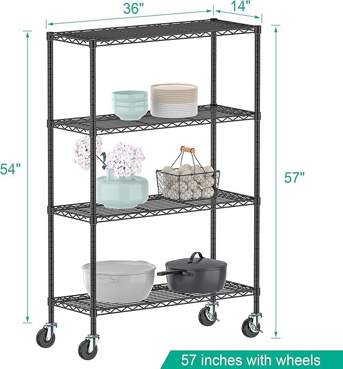 4-Tier Storage Shelving Unit - Image 3