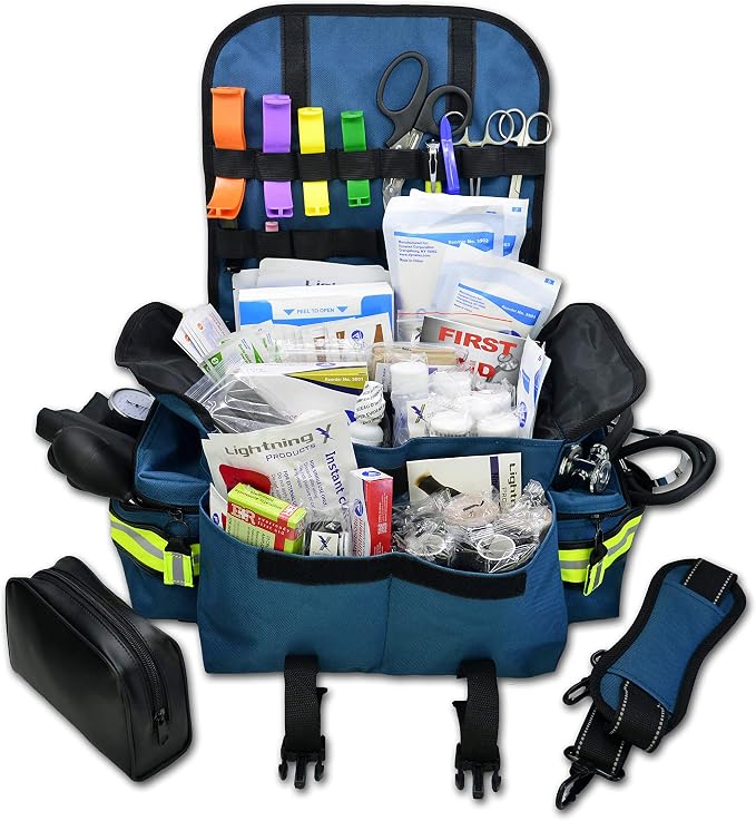 Lightning X Personalized First Responder EMT EMS Trauma Bag w/Stocked First Aid - Image 2