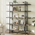 Heavy Duty 5-Tier Industrial Bookcase, 120lbs Shelf Capacity, Rustic Shelving by OtterOasis