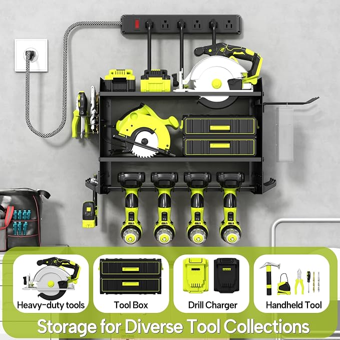 3 Layer Heavy Duty Power Tool Organizer Wall Mount - Image 6