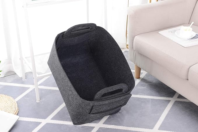 Storage Basket Felt Storage Bin Collapsible& Convenient Box Organizer - Image 6