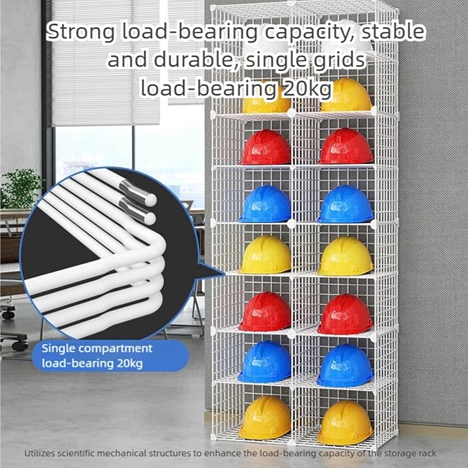 Stackable Safety Helmet Storage Boxes, Large Adjustable Hard Hat Placement - Image 6