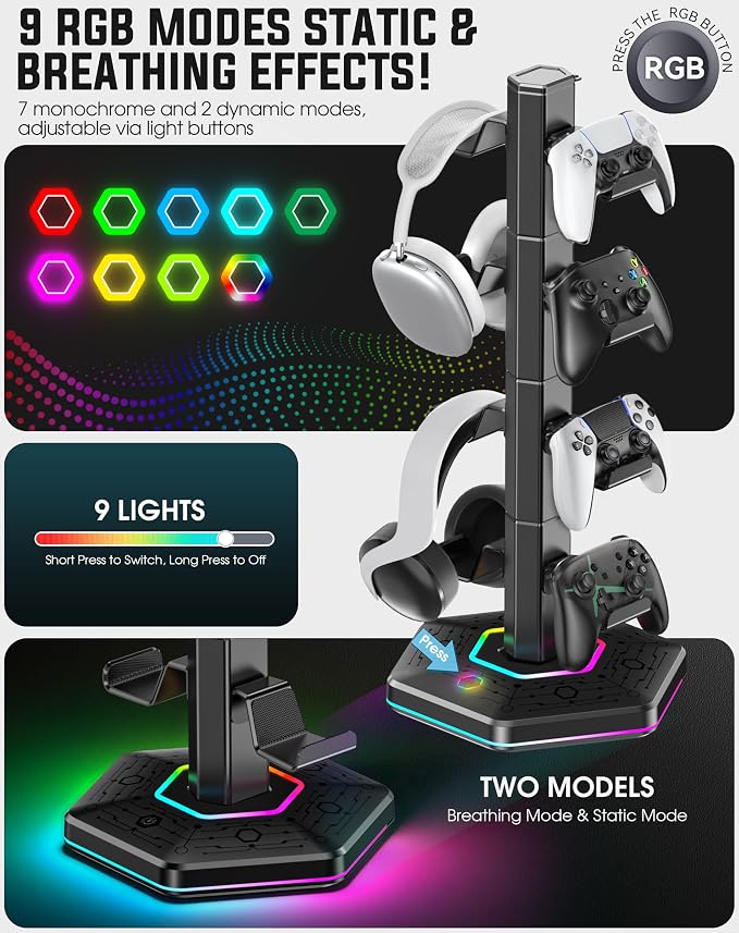 Kytok Headset And Controller RGB Stand - Image 3