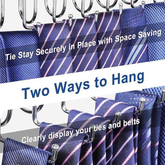 TOPIA HANGER 20 Hooks Belt Tie Hanger Space Saving - Image 5