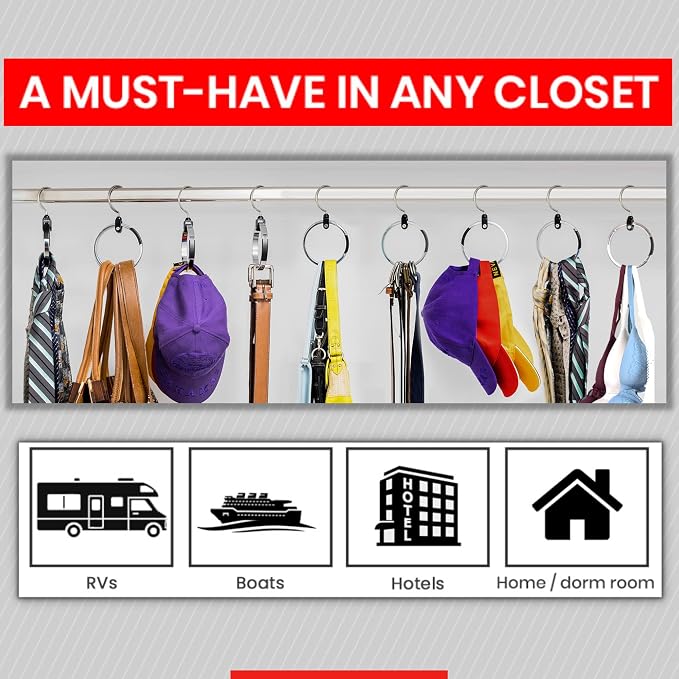 Multipurpose Closet Hangers- Tie and Belt Hanger - Image 6