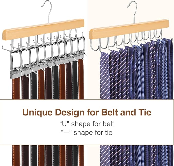 TOPIA HANGER 2 Pack 2 in 1 Belt Tie Hanger - Image 2