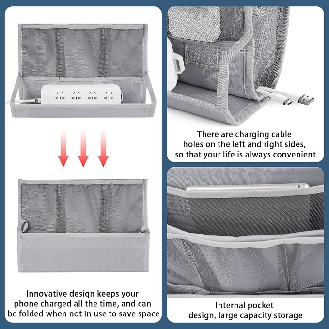 Bedside Caddy Bedside Storage Organizer Bedside Organizer - Image 5