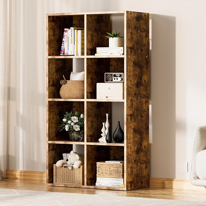 COMHOMA 8 Wood Cube Storage Organizer by ComHoma
