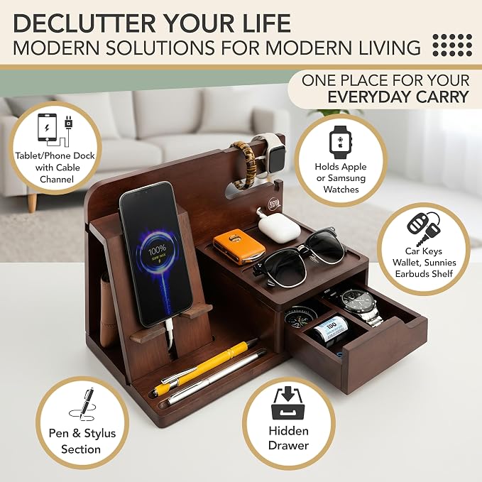 Nightstand Organizer- Bedside Docking Station - Image 4