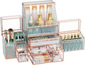 Large Makeup Organizer, Glass Cosmetic Storage by Youdepot