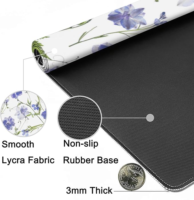 Gaming Mouse Mat Purple Flower Large Mouse Pad Extended Mouse Pad Desk Mat - Image 5