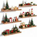 upsimples Floating Shelves for Wall, Wall Shelves for Decor Storage Set of 6 by upsimples