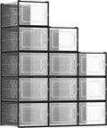 SONGMICS Shoe Boxes, Stackable Clear Plastic Boxes by SONGMICSbySONGMICSHOME