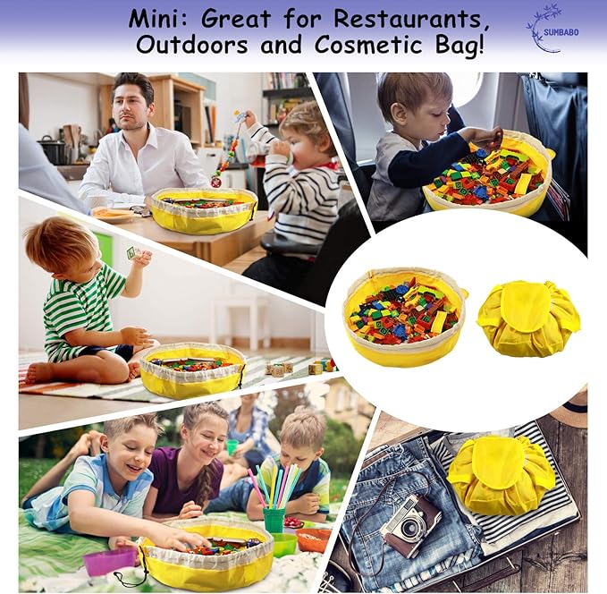 Toy Storage Mat Bag by Drawstring - Image 5