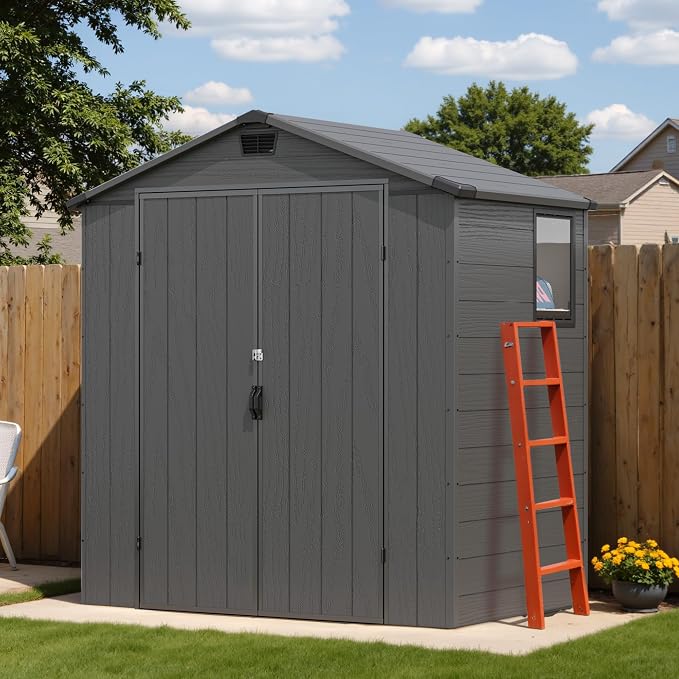 Devoko 6x4 FT Plastic Outdoor Storage Shed - Image 2