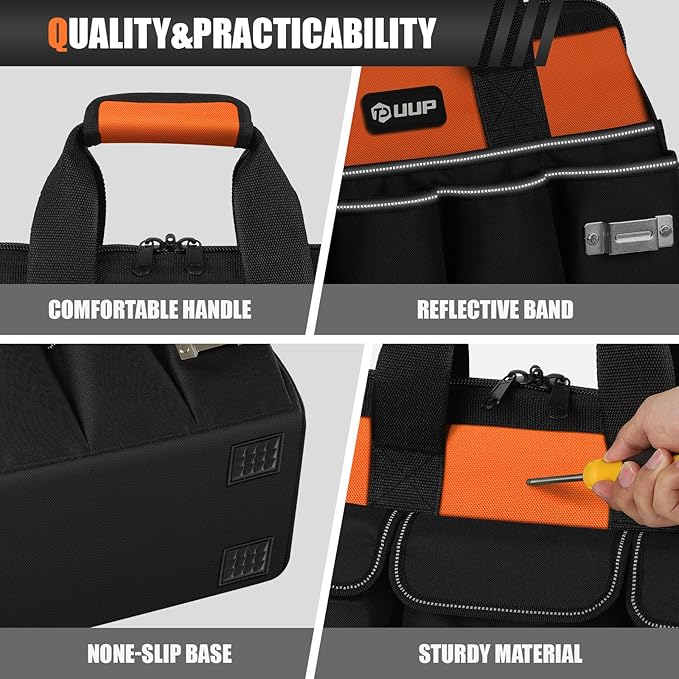 Heavy Duty Tool Bag 18-Inch, 16-Pocket Portable Soft Tool Box Organizer Storage - Image 5