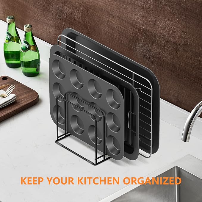 Kitchen Cabinet Organizer, Steel Cookware Holder, Divided Holder - Image 5