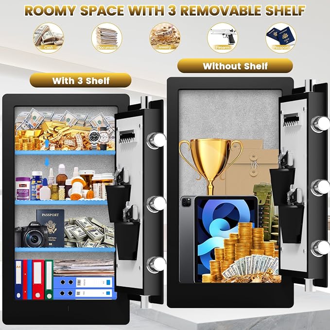 23.62" Tall Biometric Safe Box - Image 9