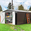 Polar Aurora 10x10 FT Outdoor Storage Shed, Metal Garden Shed by PolarAurora