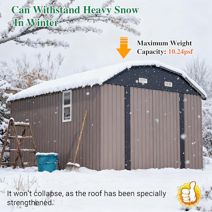 Large Outdoor Storage Shed, Utility Tool Shed - Image 7