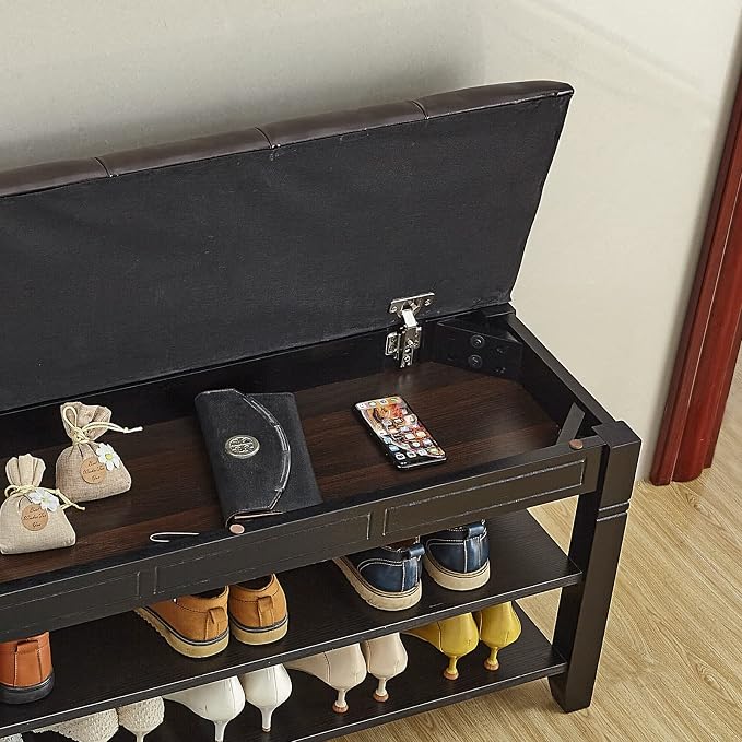 LEILISI Shoe Bench, Storage Rack Organizer - Image 5