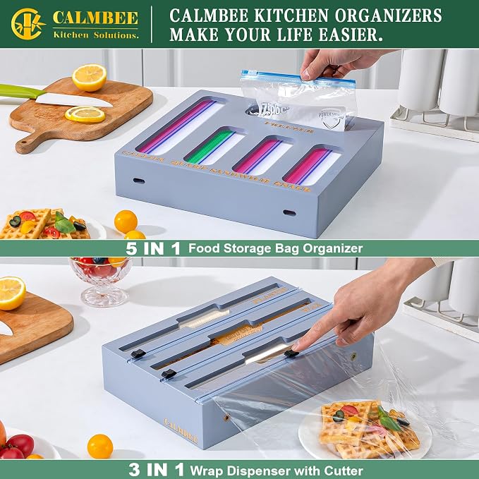 Calmbee Storage Bag Organizer, Foil and plastic Wrap Organizer - Image 5