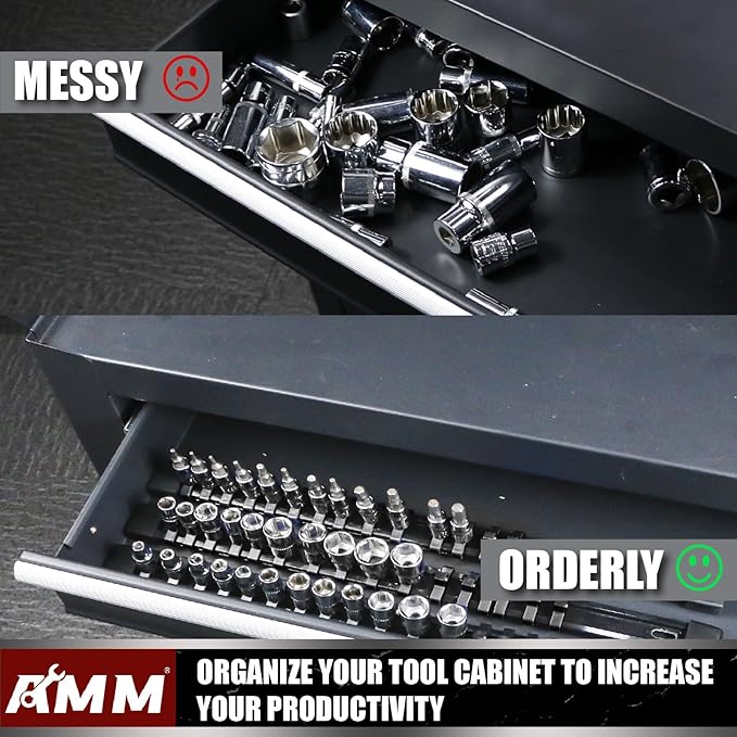 AMM 6-Piece Socket Organizer，1/4 inch Drive ABS Tools-Socket Holder，Heavy Duty - Image 5