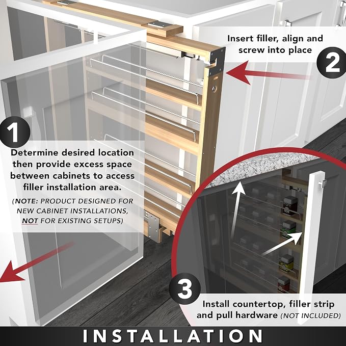 Rev-A-Shelf 3"W x 33"H Pull Out Quad Shelf Organizer - Image 6