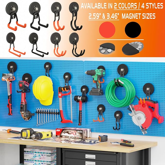 ULIBERMAGNET New Upgraded Extra Large Magnetic Hooks, 2 Pack Heavy Duty - Image 9
