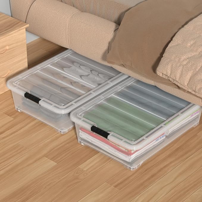Saedy 50 L Plastic Under Bed Storage Bin - Image 3