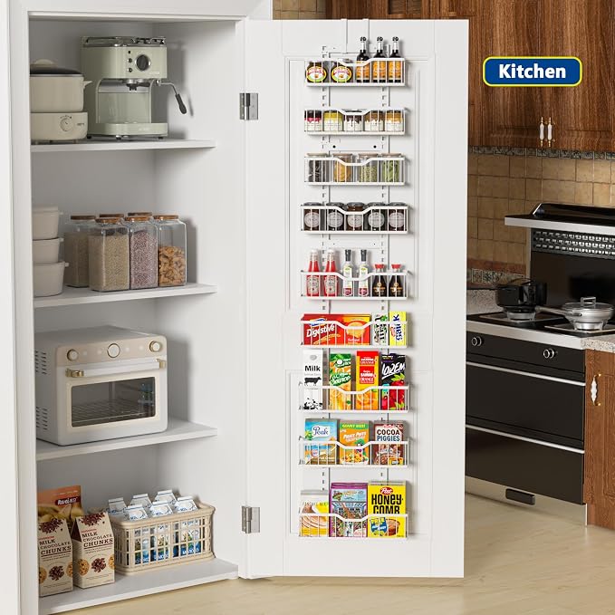 EVERIE 9-Tier Over the Door Storage Rack, Metal Hanging Organizer - Image 9
