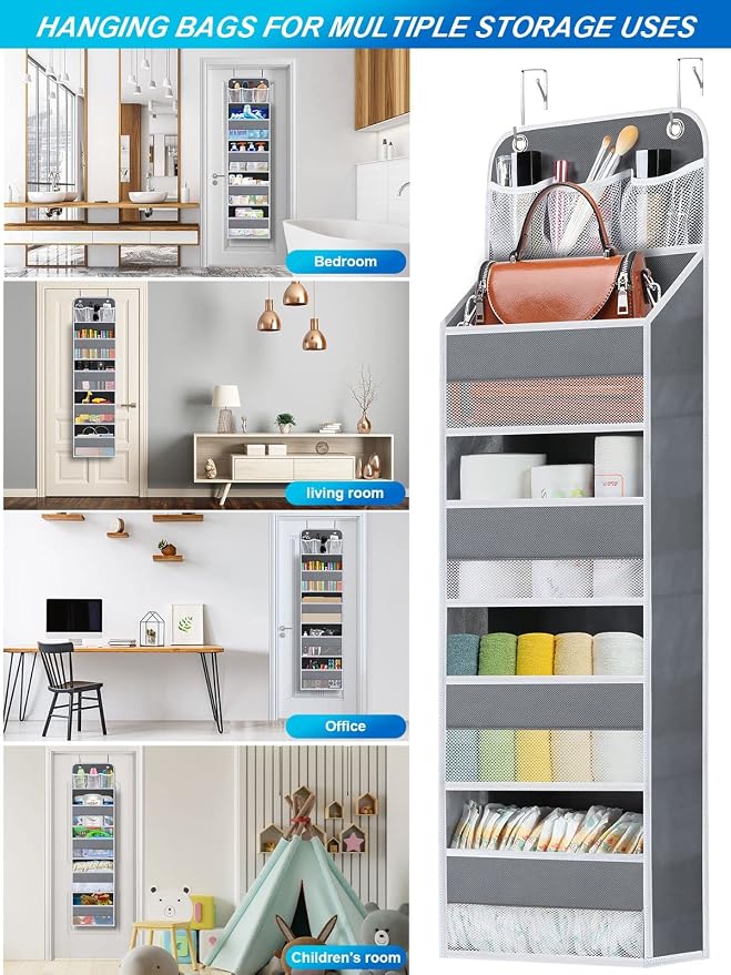 2 Pack Over The Door Organizer, Hanging Storage Organization - Image 4