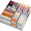 Criusia 16 Pack Sock Underwear Drawer Organizer, 96 Cells Dresser Organizer by Criusia