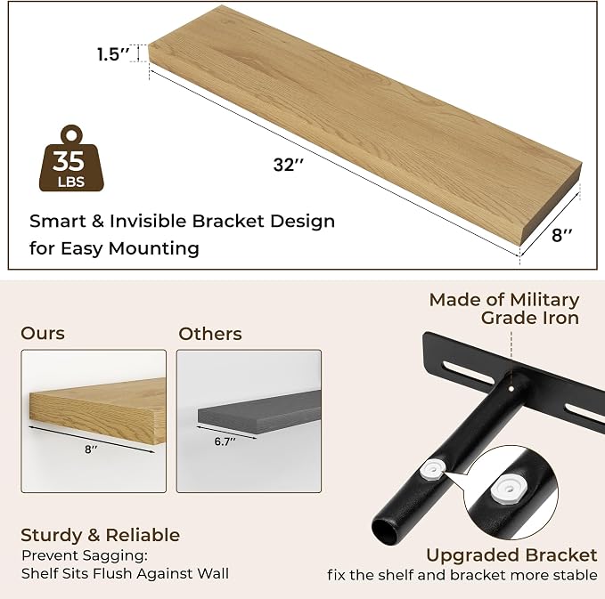 RICHFOCUS 31.5Inch Floating Shelves - Image 3