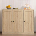 Buffet Cabinet with 3 Door, Kitchen Storage Cabinet with Adjustable Shelf by Furnify