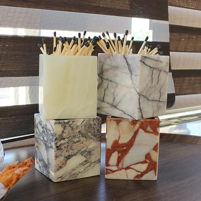 Calacatta Red Marble Toothbrush Holders - Image 6